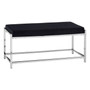 Allure Black Seat / Silver Metal Frame Bench