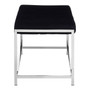 Allure Black Seat / Silver Metal Frame Bench