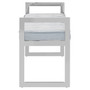 Allure Powder Blue / Silver Finish Bench