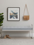 Allure Powder Blue And Silver Finish Bench
