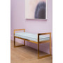 Allure Powder Blue / Gold Tufted Bench