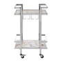 Vita White Agate Drinks Trolley