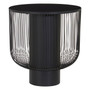 Trento End Table with Black Glass Top
