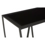 Trento Console Table with Black Glass Top