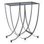 Trento Side Table with Grey Glass Top