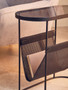 Trento Side Table With Grey Glass Top