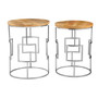 Agra Set of 2 Square Design Side Tables