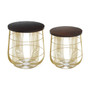 Agra Set of 2 Brass Finish Side Tables