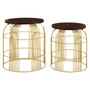 Agra Set of 2 Brass Finish Side Tables