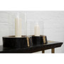 Asamra Console Table with Black Top