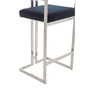 Azalea Black and Silver Bar Stool