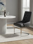 Azalea Tufted Black Faux Leather Dining Chair