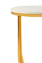 Templar White Marble and Gold Round Side Table