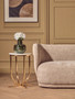 Templar White Marble and Gold Round Side Table