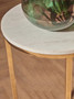 Templar White Marble and Gold Round Side Table