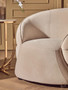 Templar White Marble and Gold Round Side Table