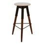 Vasco 3 Leg Bar Stool with Wood Top