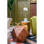 Lino Small Gold Drum Side Table