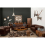 Victor 2 Seat Grey Leather Sofa