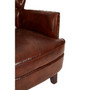 Victor Mocha Brown Button Back Armchair