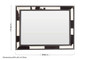 Kensington Townhouse Black And White Genuine Cowhide Wall Mirror