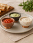 Monzaro Set Of 3 Marble Dipping Bowls
