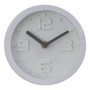 Elko White Finish Embossed Wall Clock Elko White Finish Embossed Wall Clock