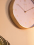 Elko Gold And Pink Finish Wall Clock Elko Gold And Pink Finish Wall Clock