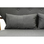 Stockholm Grey Sofa with Birchwood Frame