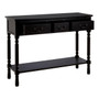 Heritage Three Drawer Vintage Black Console Table