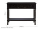 Heritage Three Drawer Vintage Black Console Table
