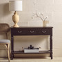 Heritage Three Drawer Vintage Black Console Table