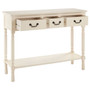 Heritage 3 Drawer White Console Table
