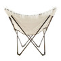 Sienna White Faux Fur Butterfly Chair
