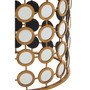 Zariah Gold Finish Mirror Side Table