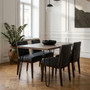 Borough Veneer Top And Metal Legs Dining Table