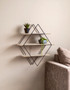 Brixton 3 Tier Rhombus Wall Shelf