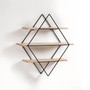 Brixton 3 Tier Rhombus Wall Shelf