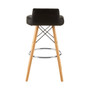 Stockholm Black Leather Effect Bar Stool