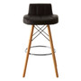 Stockholm Black Leather Effect Bar Stool