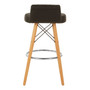 Stockholm Black Leather Effect Seat Bar Stool