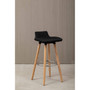 Stockholm Black Leather Effect Seat Bar Stool