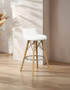 Stockholm White Leather Effect Seat Bar Stool
