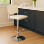 Stockholm White Seat And Chrome Base Bar Stool