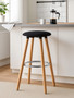 Stockholm Black Round Bar Stool