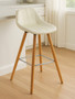 Stockholm White Faux Leather Bar Stool
