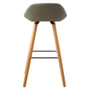 Stockholm Grey Seat/Beechwood Legs Bar Stool
