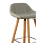 Stockholm Grey Seat/Beechwood Legs Bar Stool