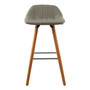 Stockholm Grey Seat/Beechwood Legs Bar Stool