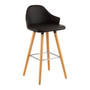 Stockholm Black Curved Backrest Bar Stool Stockholm Black Curved Backrest Bar Stool